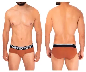 Clothing_Hawair_Mens Underwear HAWAI 42191 Solid Microfiber Hip Briefs Color Amber