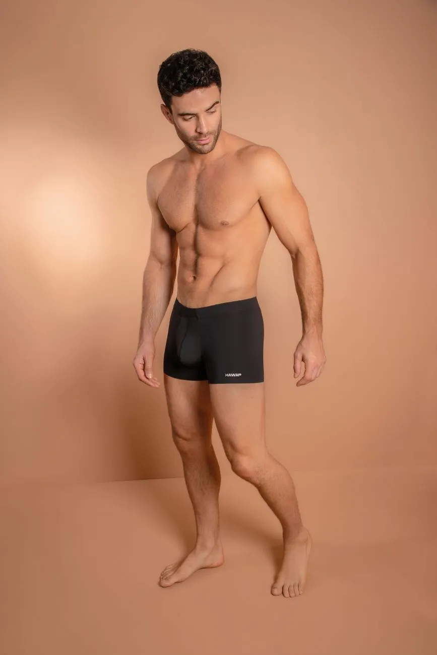 Bekleidung_Hawair_Herrenunterwäsche HAWAI 42222 Mikrofaser-Boxershorts Farbe Schwarz