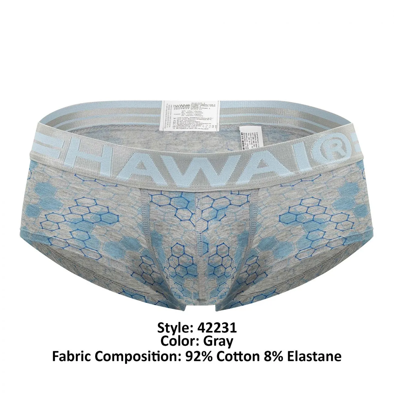 Bekleidung_Hawair_Herrenunterwäsche HAWAI 42231 Baumwoll-Boxershorts Farbe Grau
