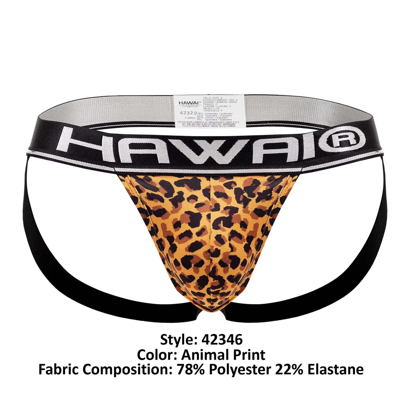Bekleidung_Hawair_Herrenunterwäsche HAWAI 42346 Mikrofaser-Jockstrap Farbe Animal Print