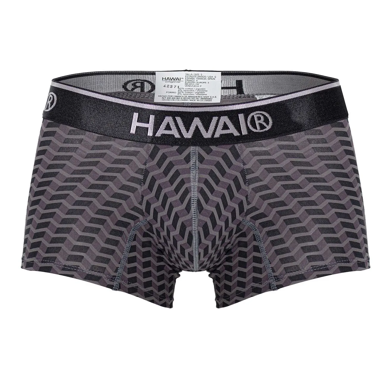 Bekleidung_Hawair_Herrenunterwäsche HAWAI 42371 Bedruckte Boxershorts Farbe Grau