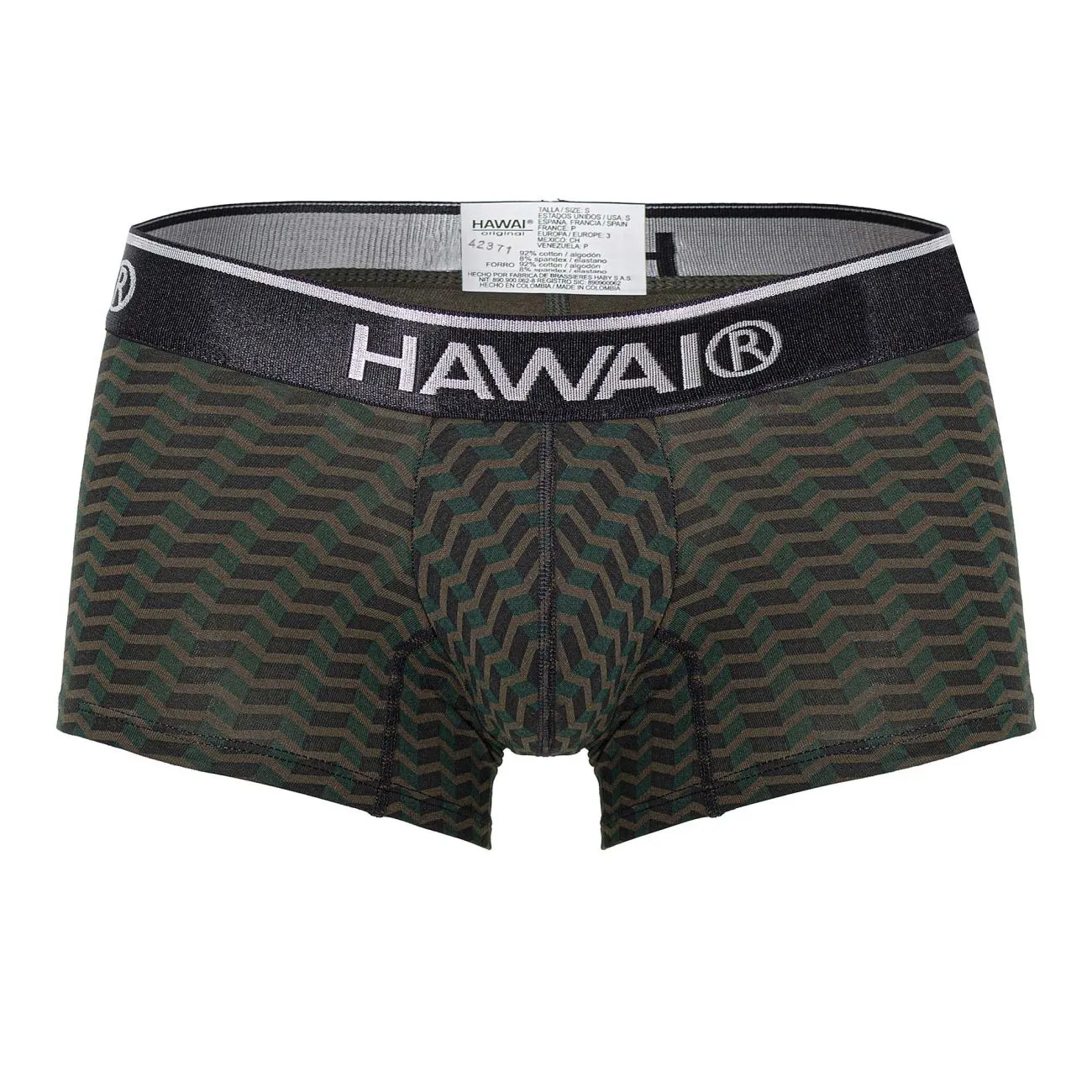 Bekleidung_Hawair_Herrenunterwäsche HAWAI 42371 Bedruckte Boxershorts Farbe Grün