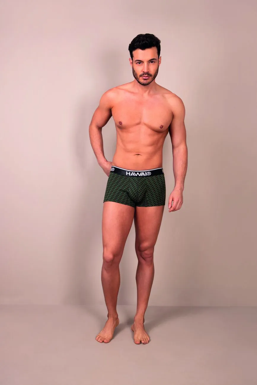 Bekleidung_Hawair_Herrenunterwäsche HAWAI 42371 Bedruckte Boxershorts Farbe Grün