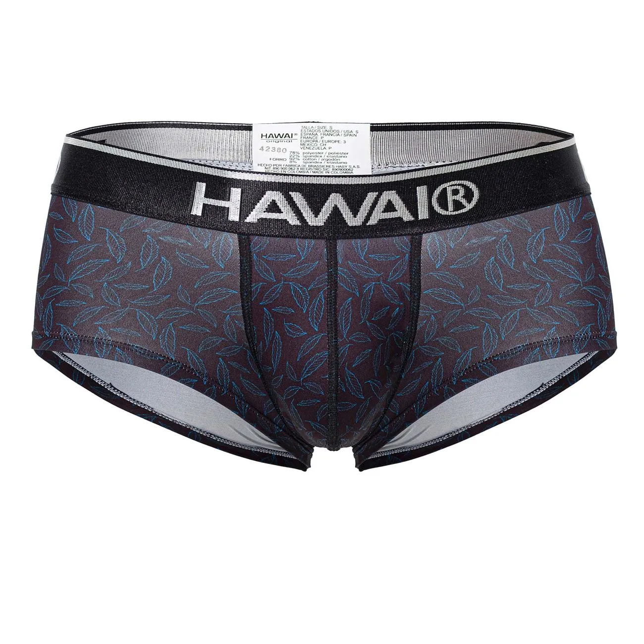 Bekleidung_Hawair_Herrenunterwäsche HAWAI 42380 Bedruckte Slips Farbe Schwarz