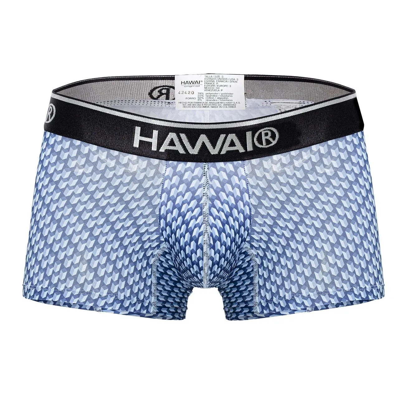 Bekleidung_Hawair_Herrenunterwäsche HAWAI 42420 Bedruckte Boxershorts Farbe Blau