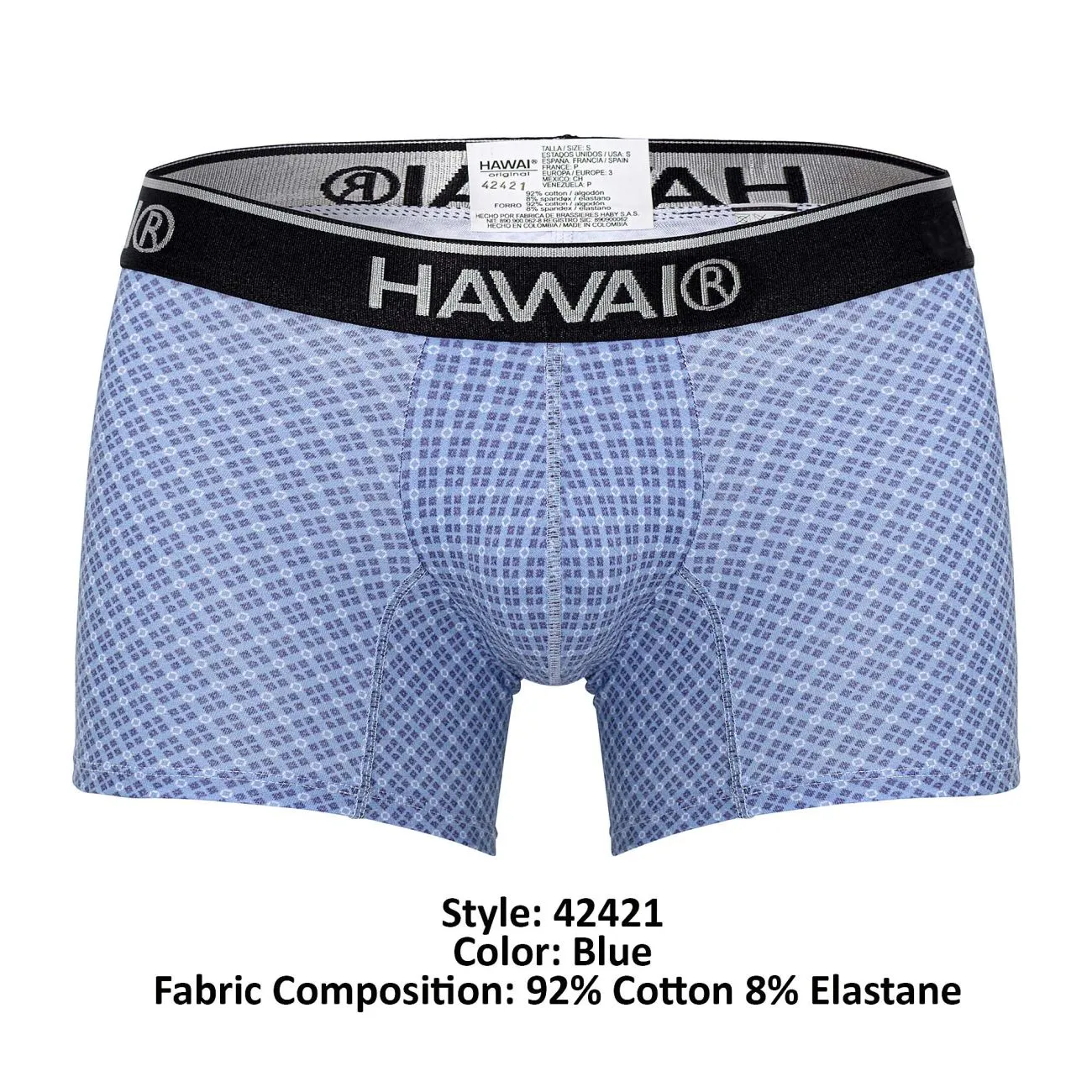 Bekleidung_Hawair_Herrenunterwäsche HAWAI 42421 Bedruckte Boxershorts Farbe Blau