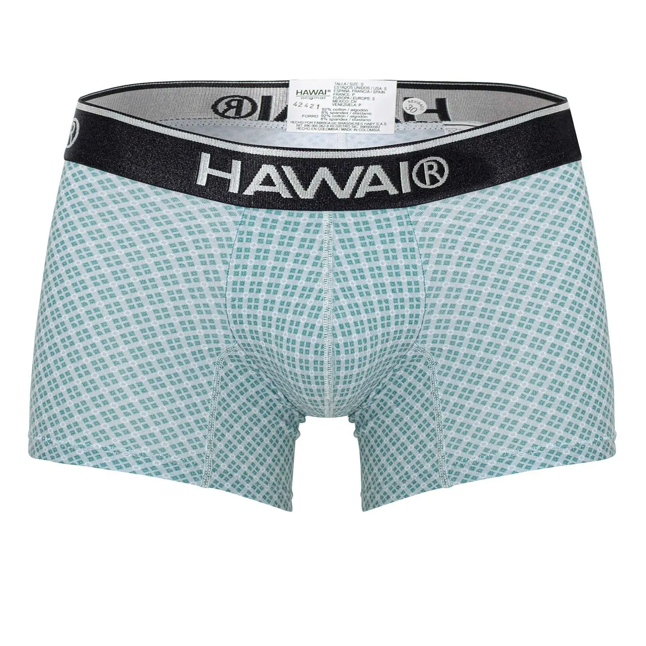Bekleidung_Hawair_Herrenunterwäsche HAWAI 42421 Bedruckte Boxershorts Farbe Grün