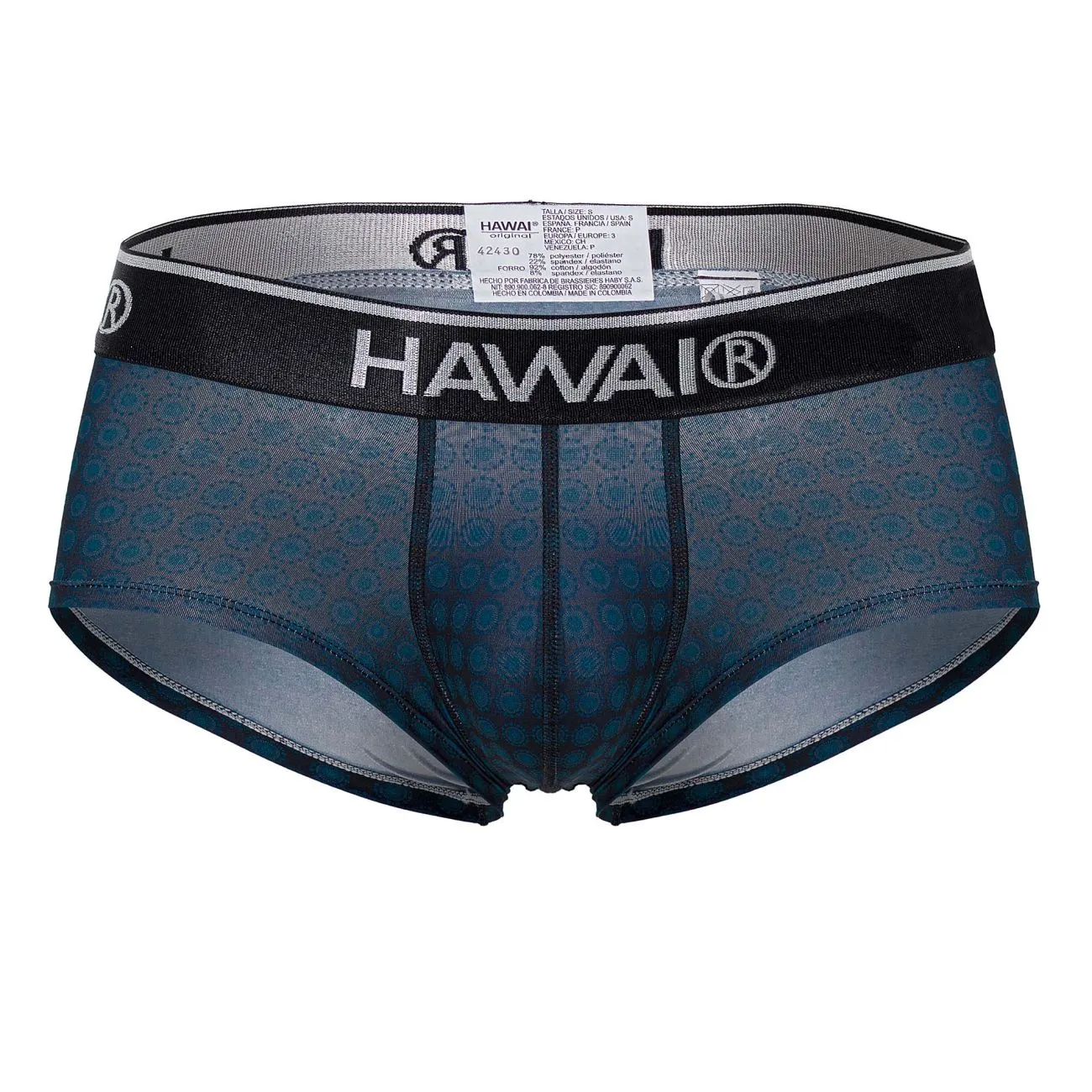 Bekleidung_Hawair_Herrenunterwäsche HAWAI 42430 Bedruckte Slips Farbe Blau