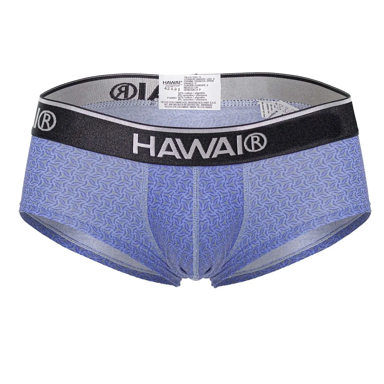 Bekleidung_Hawair_Herrenunterwäsche HAWAI 42431 Bedruckte Slipunterhose Farbe Blau