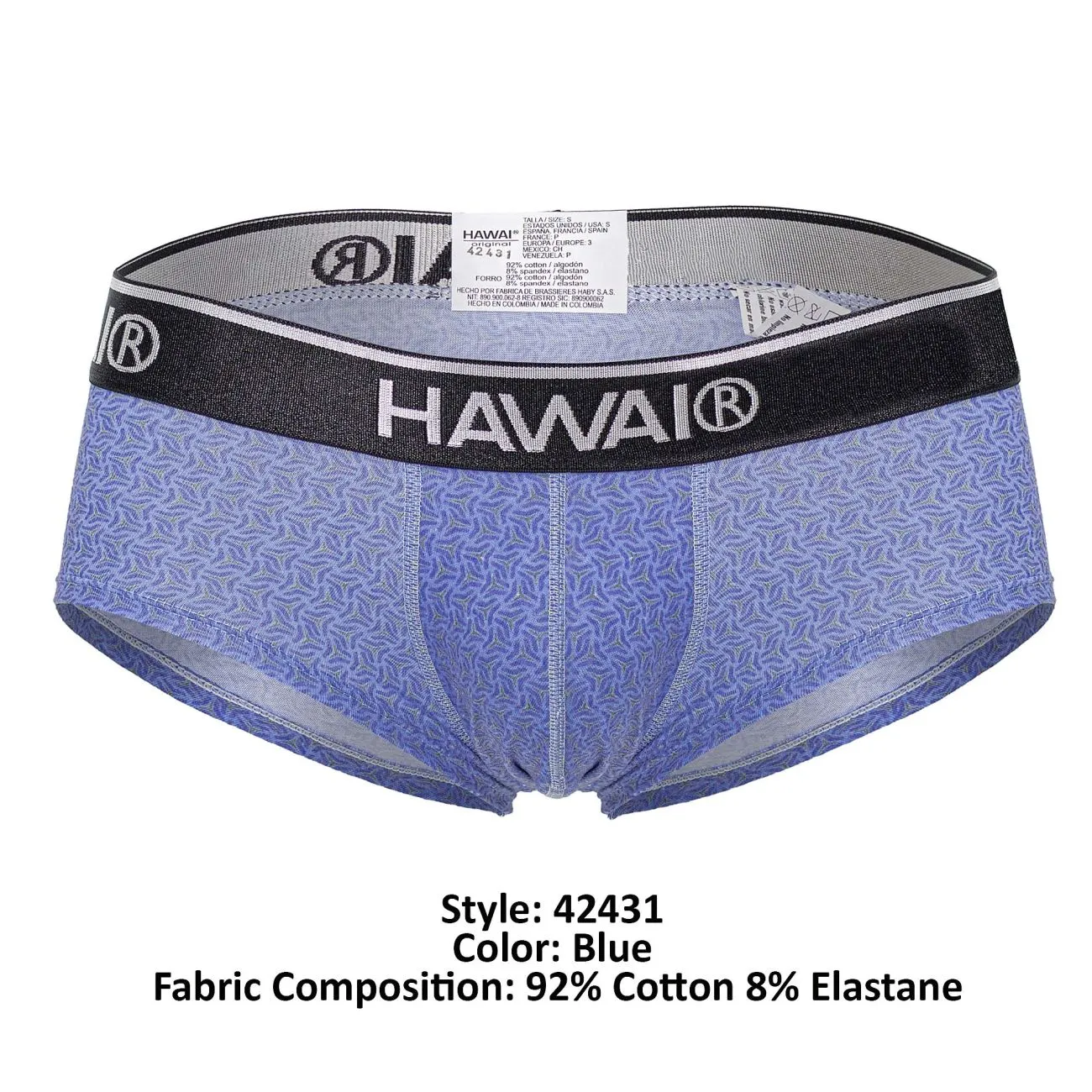 Bekleidung_Hawair_Herrenunterwäsche HAWAI 42431 Bedruckte Slipunterhose Farbe Blau