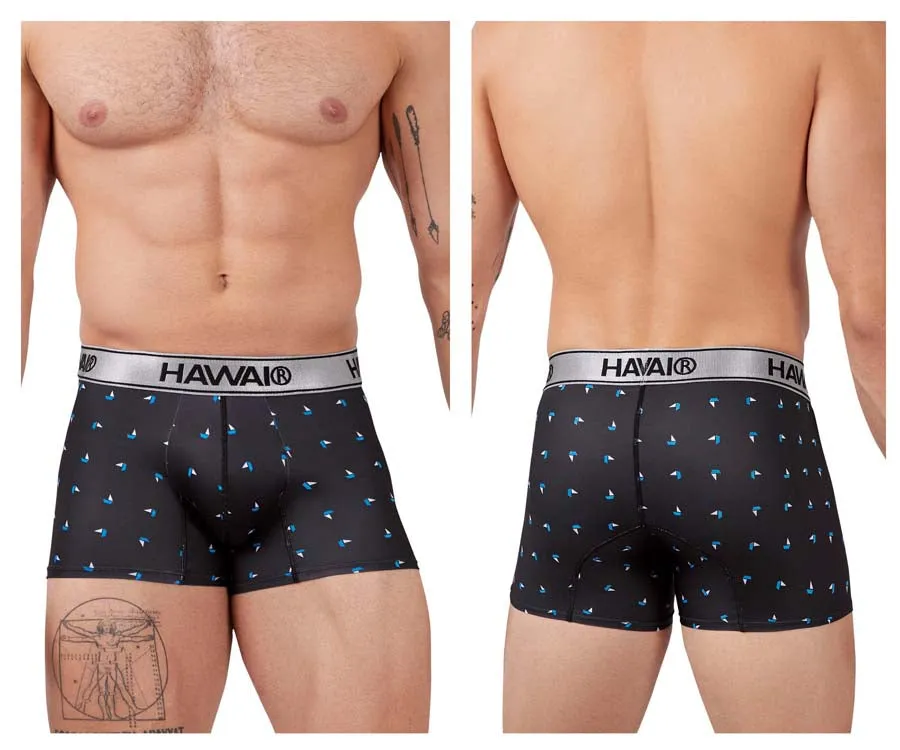 Bekleidung_Hawair_Herrenunterwäsche HAWAIR 42470 Bedruckte Mikrofaser-Boxershorts Farbe Schwarz