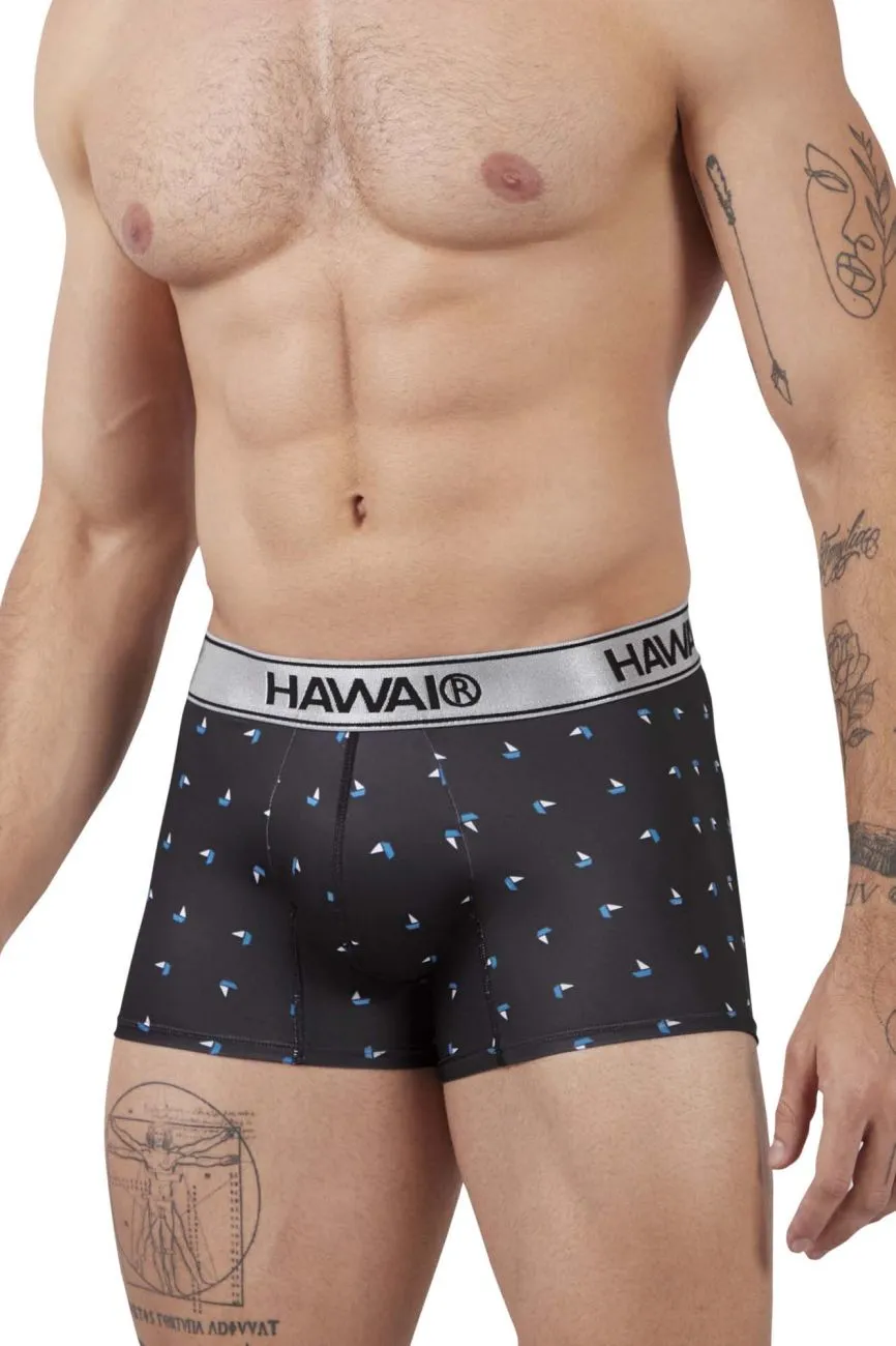Bekleidung_Hawair_Herrenunterwäsche HAWAIR 42470 Bedruckte Mikrofaser-Boxershorts Farbe Schwarz