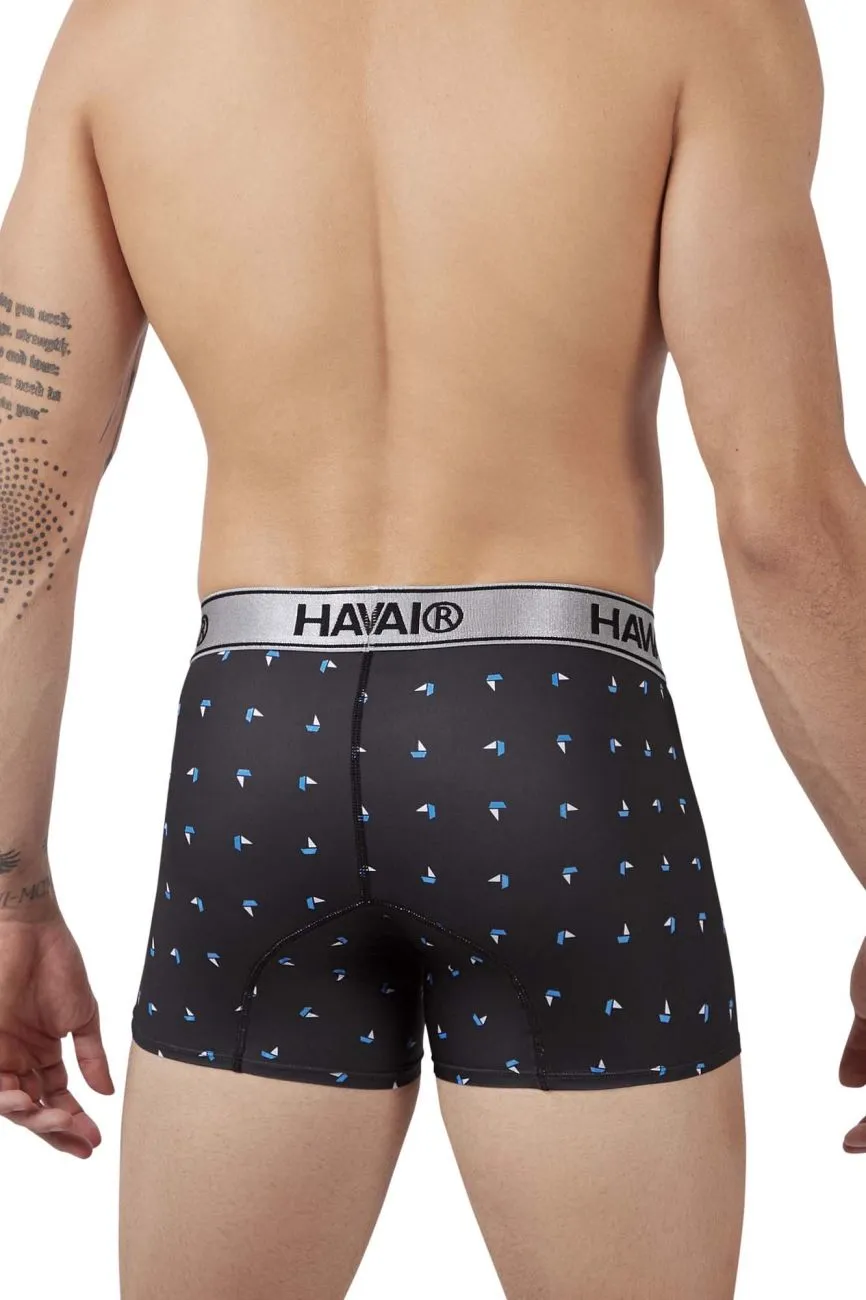 Bekleidung_Hawair_Herrenunterwäsche HAWAIR 42470 Bedruckte Mikrofaser-Boxershorts Farbe Schwarz