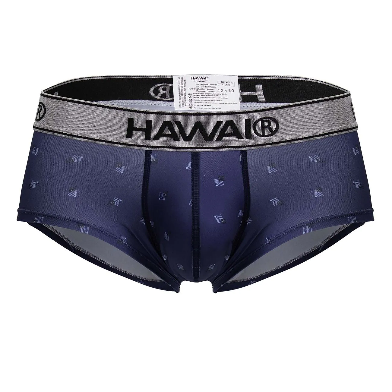 Bekleidung_Hawair_Herrenunterwäsche HAWAIR 42480 Bedruckte Mikrofaser-Sliphose Farbe Blau