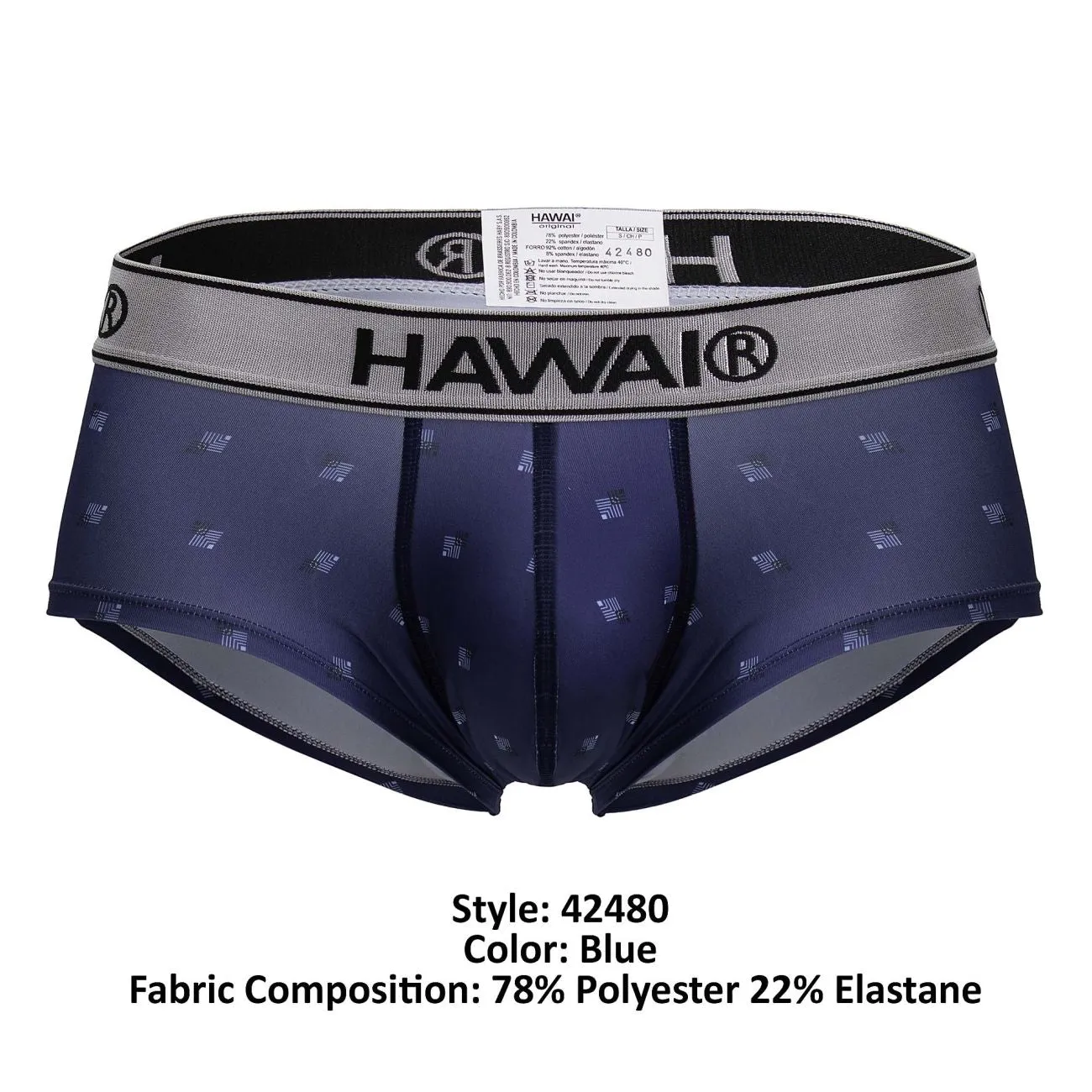 Bekleidung_Hawair_Herrenunterwäsche HAWAIR 42480 Bedruckte Mikrofaser-Sliphose Farbe Blau
