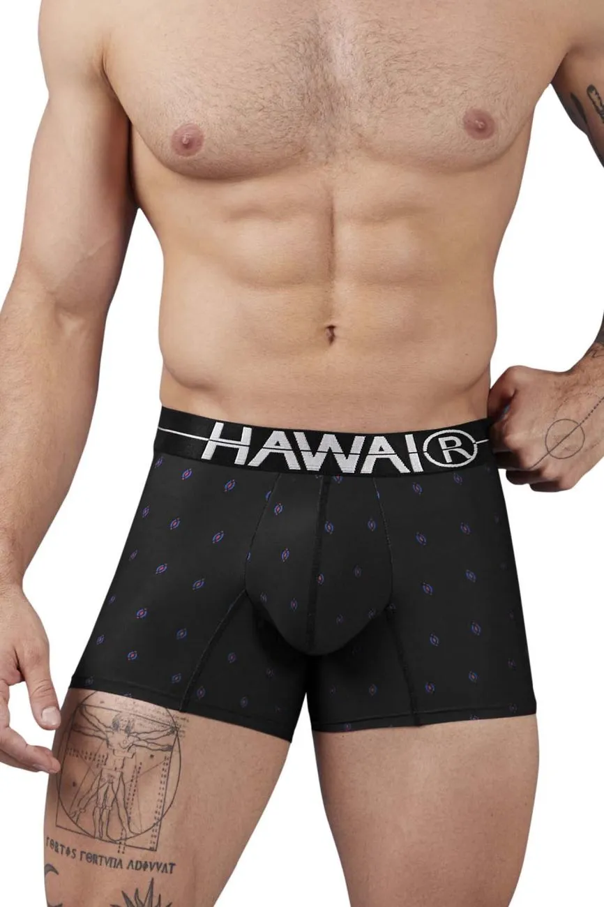 Bekleidung_Hawair_Herrenunterwäsche HAWAIR 42520 Bedruckte Mikrofaser-Boxershorts Farbe Schwarz