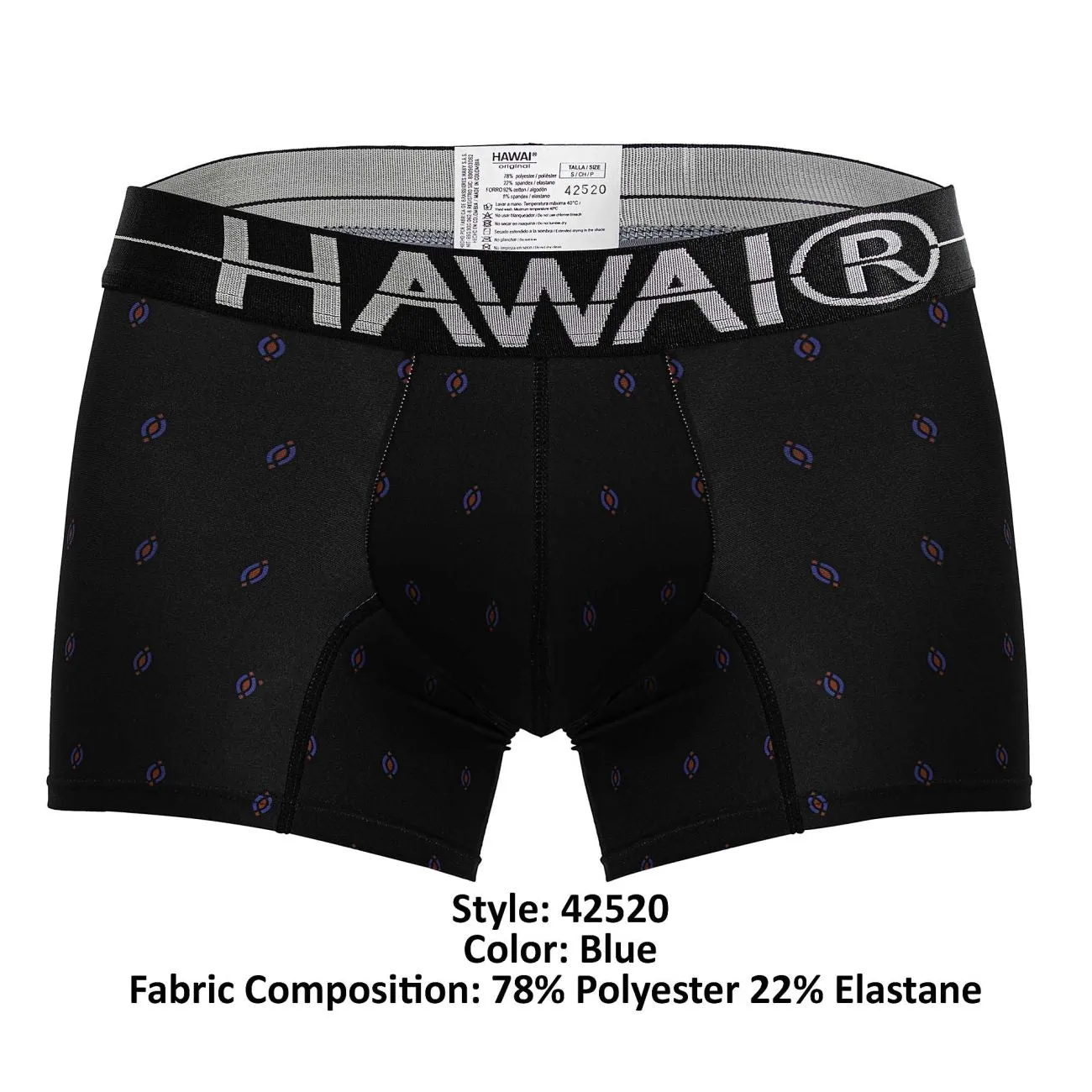 Bekleidung_Hawair_Herrenunterwäsche HAWAIR 42520 Bedruckte Mikrofaser-Boxershorts Farbe Schwarz