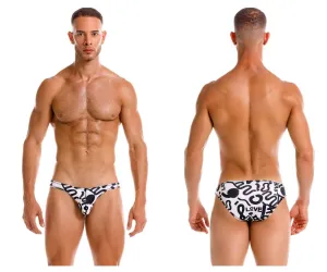 Bekleidung_Jor_Herrenunterwäsche JOR 2186 Liebes-Bikini Farbig Bedruckt