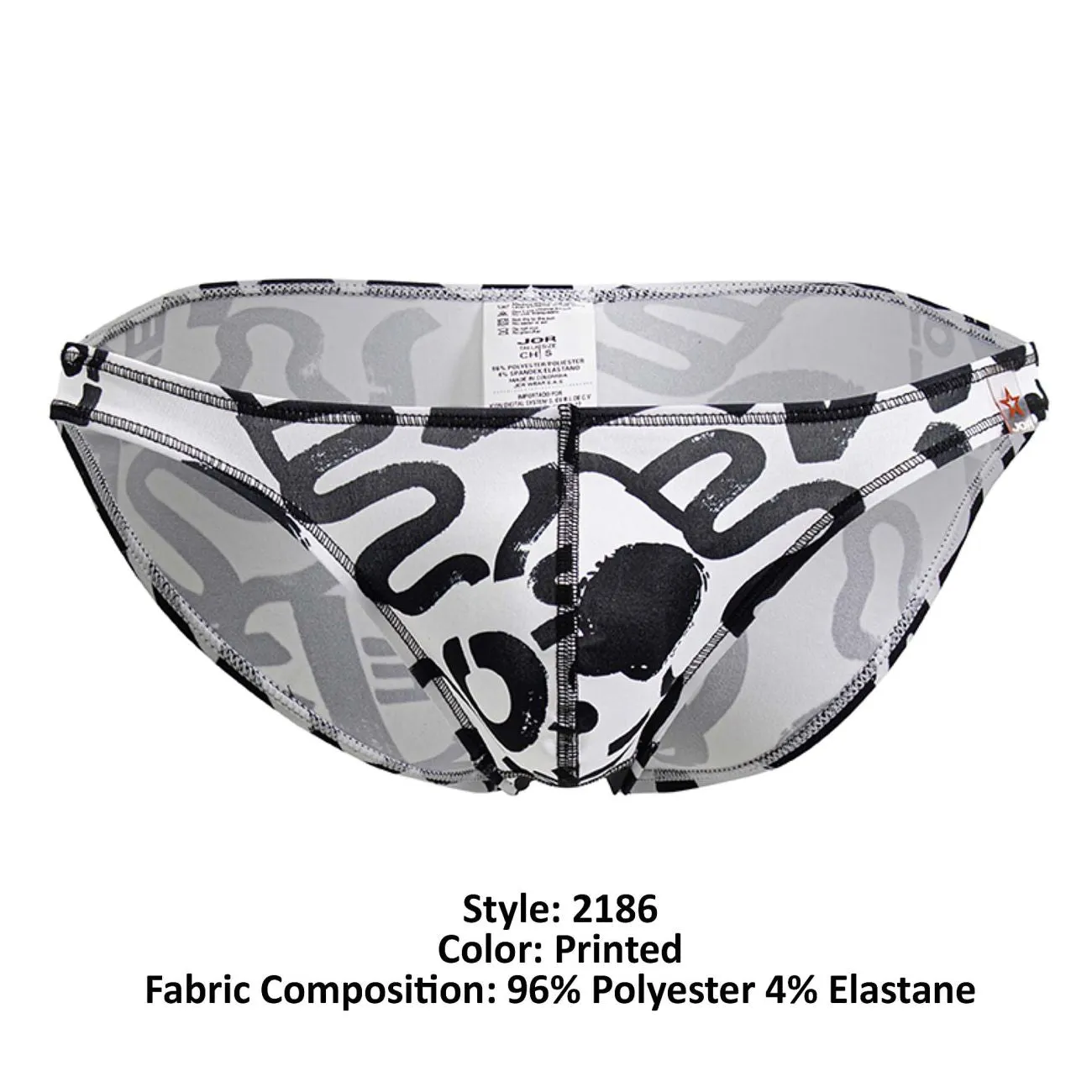 Bekleidung_Jor_Herrenunterwäsche JOR 2186 Liebes-Bikini Farbig Bedruckt