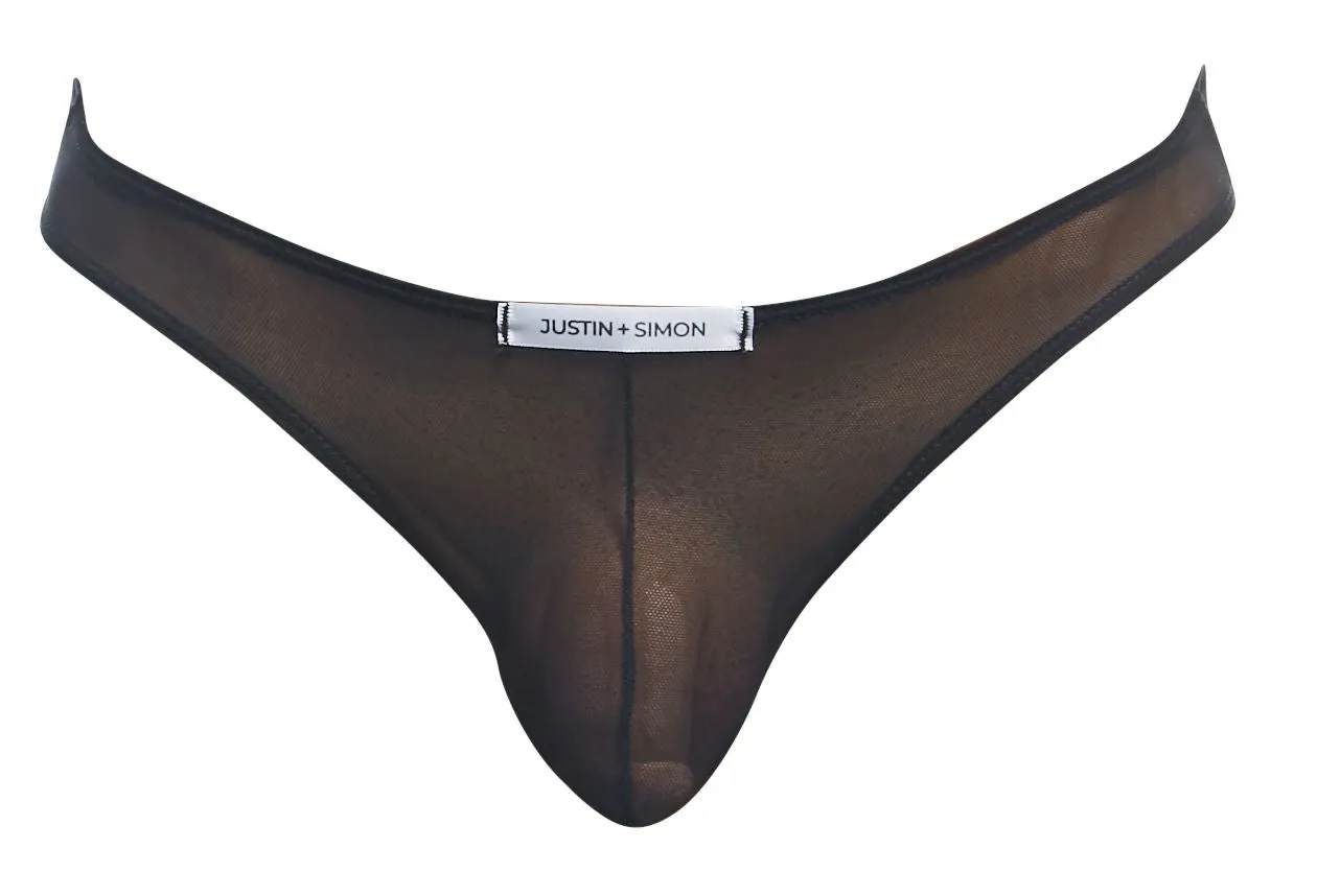 Kleidung_Justin   Simon_Herrenunterwäsche JUSTIN SIMON XSJ01 Klassischer Bikini Farbe Schwarz Mesh