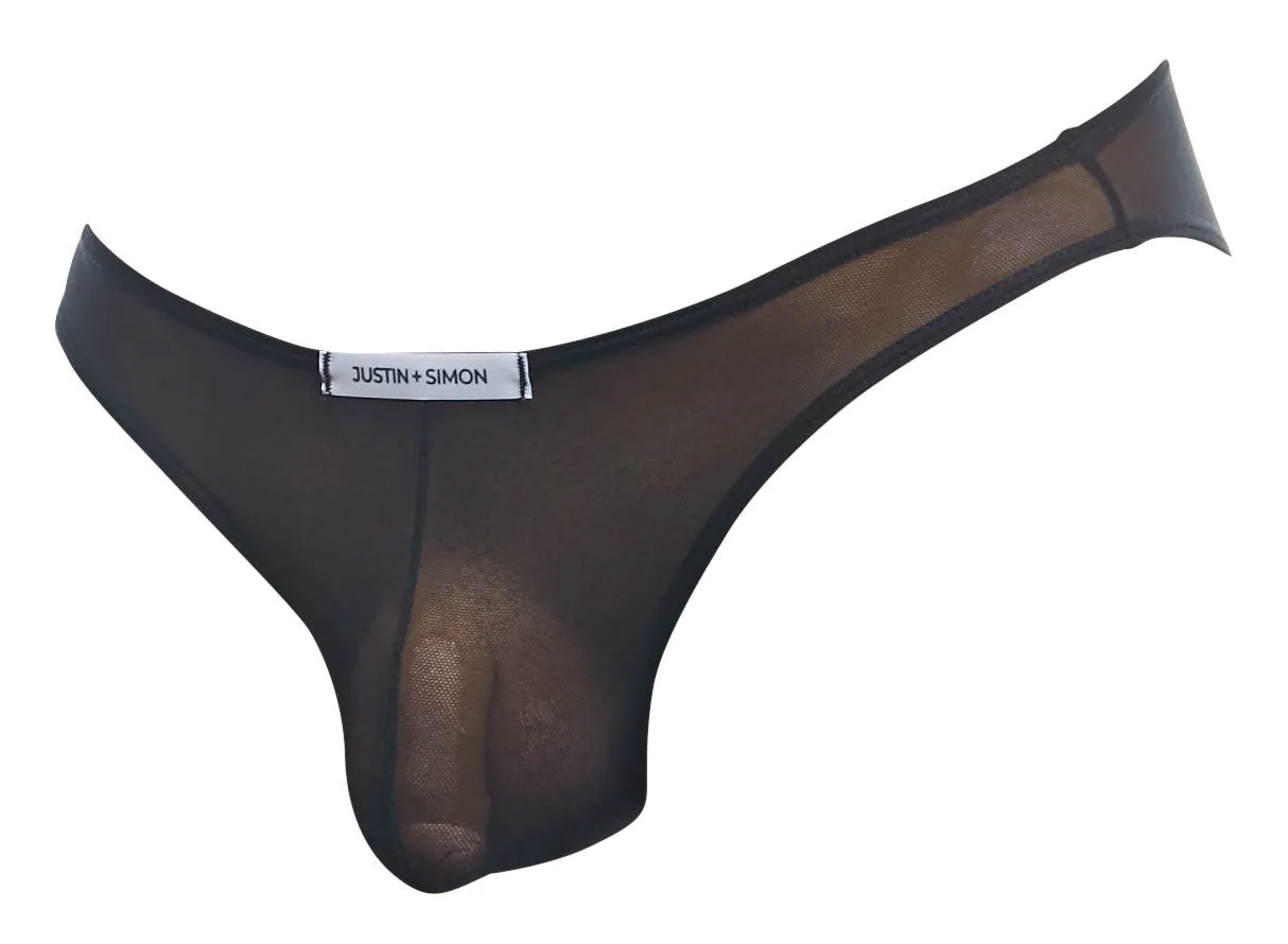 Kleidung_Justin   Simon_Herrenunterwäsche JUSTIN SIMON XSJ01 Klassischer Bikini Farbe Schwarz Mesh