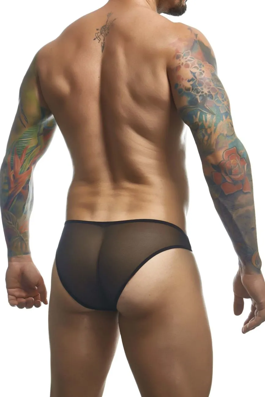 Kleidung_Justin   Simon_Herrenunterwäsche JUSTIN SIMON XSJ01 Klassischer Bikini Farbe Schwarz Mesh