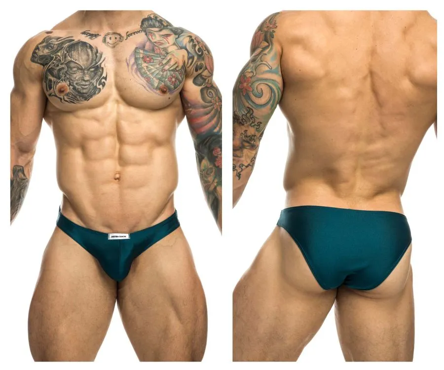 Kleidung_Justin   Simon_Herrenunterwäsche JUSTIN SIMON XSJ01 Klassischer Bikini Farbe Opalgrün