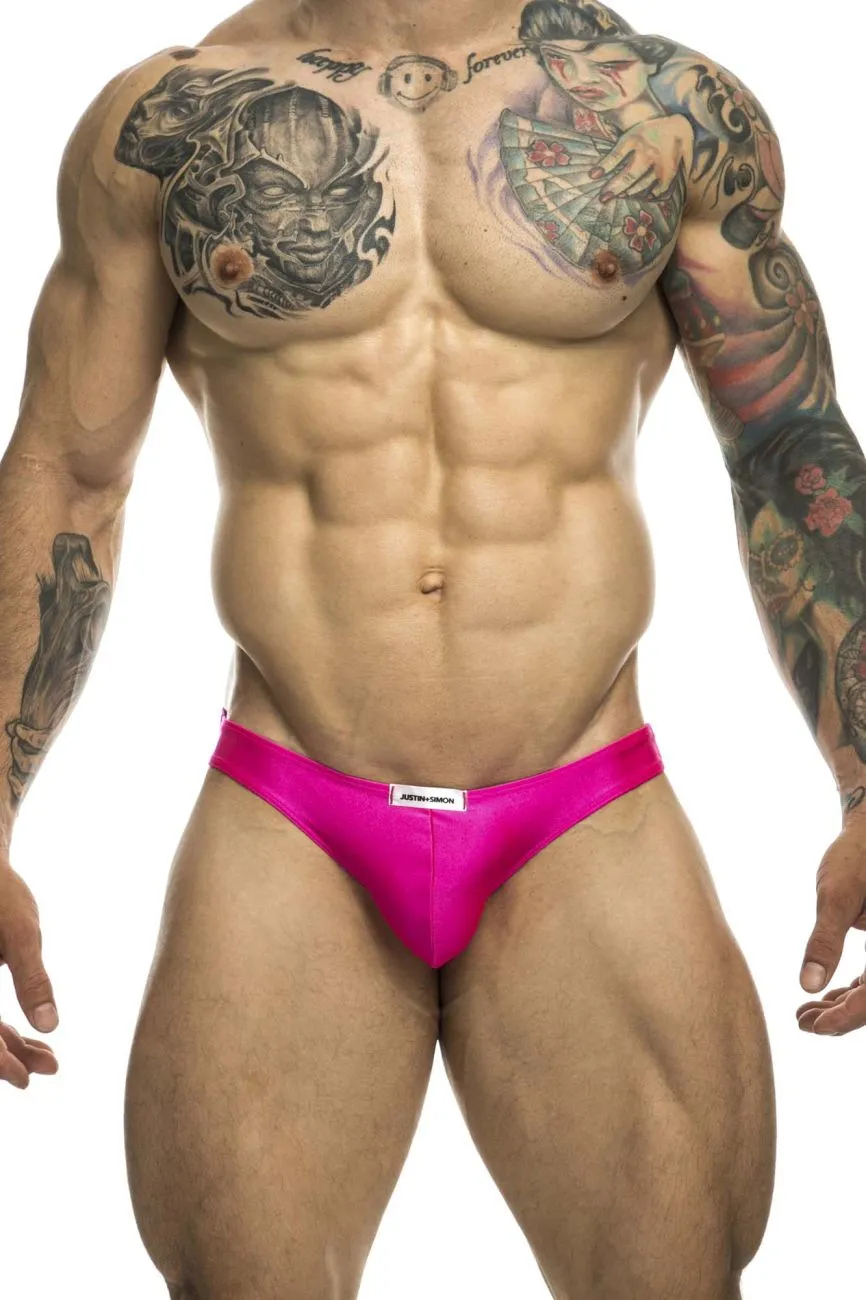 Kleidung_Justin   Simon_Herrenunterwäsche JUSTIN SIMON XSJ01 Klassischer Bikini Farbe Rosa