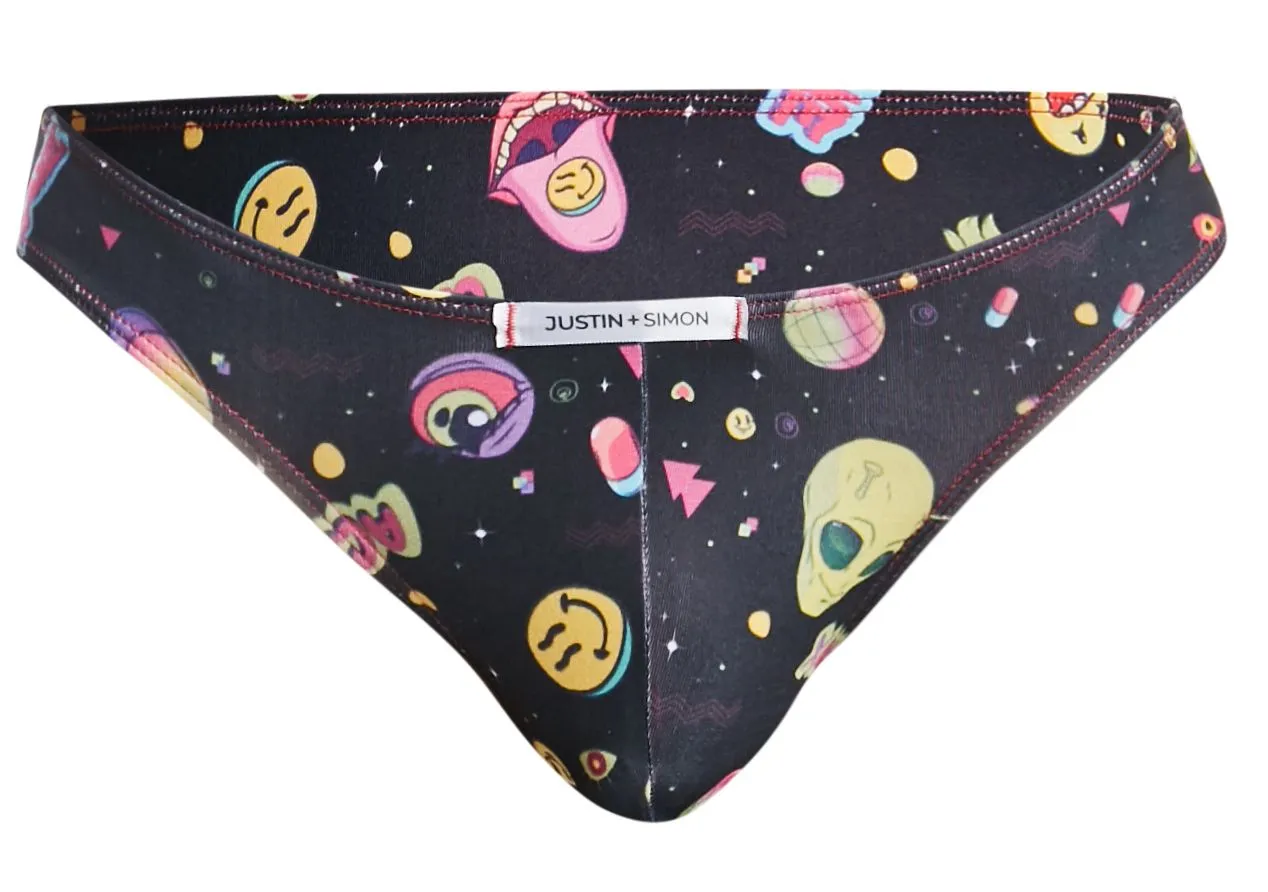 Bekleidung_Justin   Simon_Herrenunterwäsche JUSTIN SIMON XSJ01 Klassischer Bikini Farbe Psychedelisch