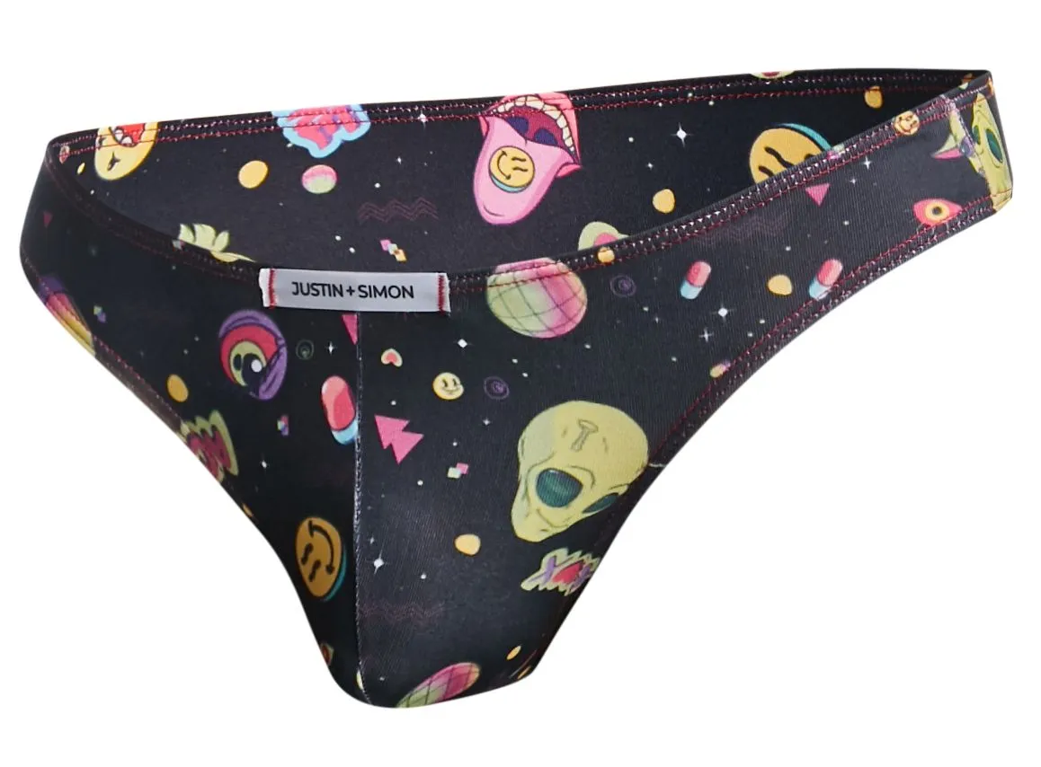 Bekleidung_Justin   Simon_Herrenunterwäsche JUSTIN SIMON XSJ01 Klassischer Bikini Farbe Psychedelisch