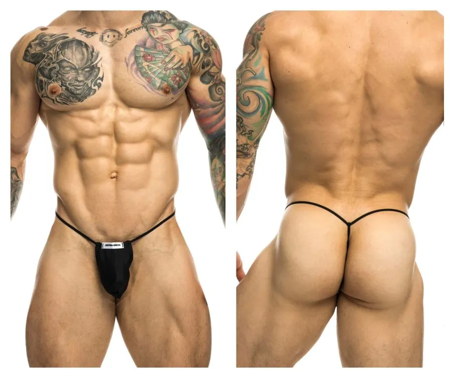 Bekleidung_Justin   Simon_Herrenunterwäsche JUSTIN SIMON XSJ02 Klassischer G-String mit Hervorhebung Farbe Schwarz