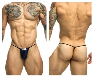 Kleidung_Justin   Simon_Herrenunterwäsche JUSTIN SIMON XSJ02 Klassischer G-String mit Hervorhebung Farbe Marineblau