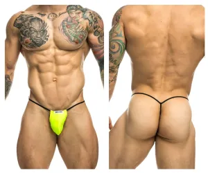 Kleidung_Justin   Simon_Herrenunterwäsche JUSTIN SIMON XSJ02 Klassischer G-String mit Hervorhebung in Neon Grün