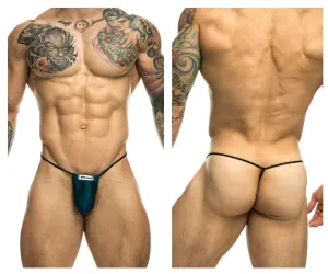 Kleidung_Justin   Simon_Herrenunterwäsche JUSTIN SIMON XSJ02 Klassischer G-String mit Hervorhebung in der Farbe Opalgrün