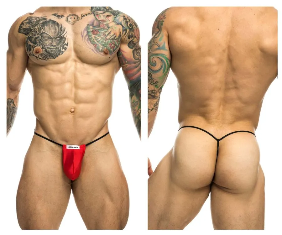 Kleidung_Justin   Simon_Herrenunterwäsche JUSTIN SIMON XSJ02 Klassischer G-String mit hervorgehobener Optik Farbe Rot