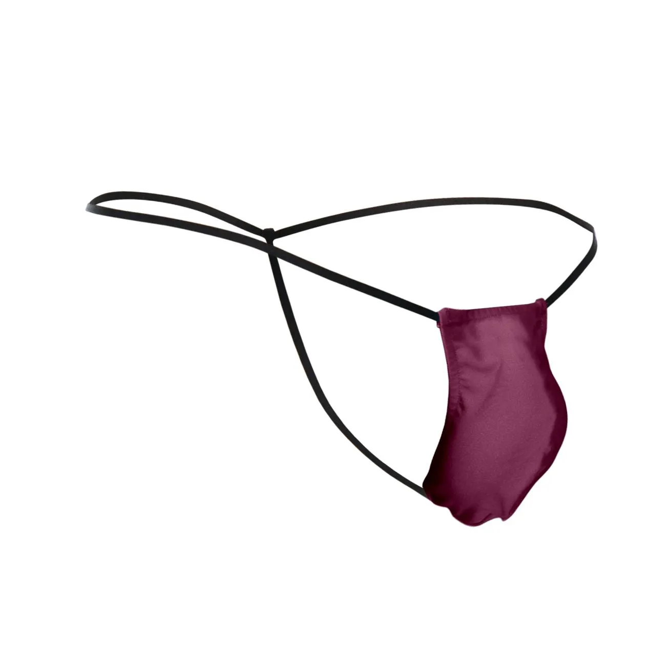 Kleidung_Justin   Simon_Herrenunterwäsche JUSTIN SIMON XSJ02 Klassischer G-String mit Hervorhebung in der Farbe Weinrot