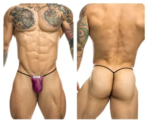 Kleidung_Justin   Simon_Herrenunterwäsche JUSTIN SIMON XSJ02 Klassischer G-String mit Hervorhebung in der Farbe Weinrot