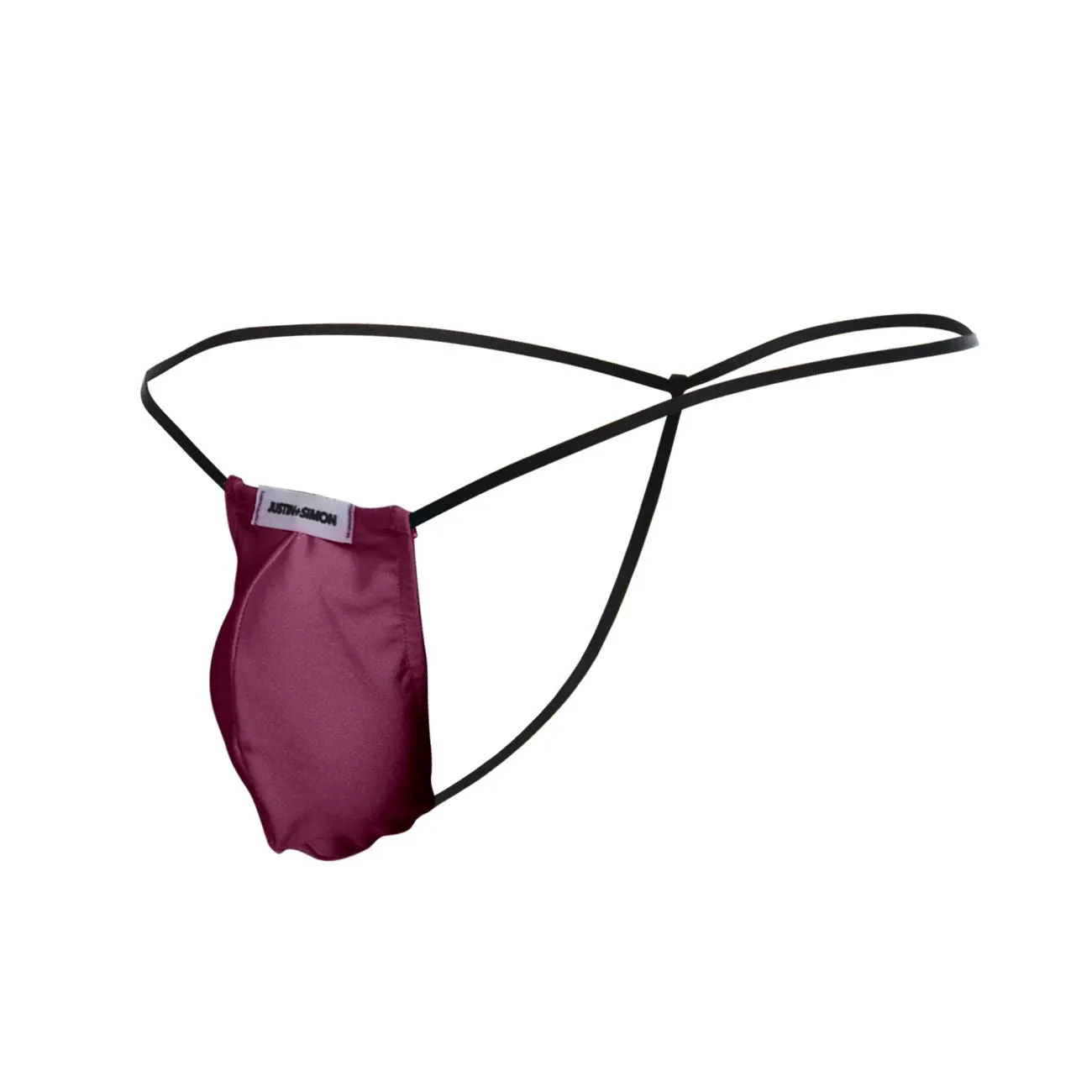 Kleidung_Justin   Simon_Herrenunterwäsche JUSTIN SIMON XSJ02 Klassischer G-String mit Hervorhebung in der Farbe Weinrot