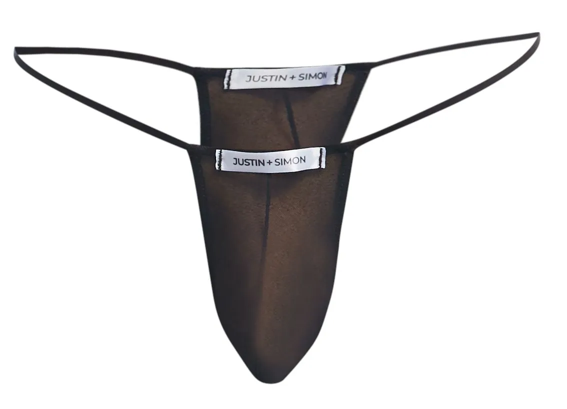 Bekleidung_Justin   Simon_Herrenunterwäsche JUSTIN SIMON XSJ02 Klassischer G-String Farbe Schwarz Mesh