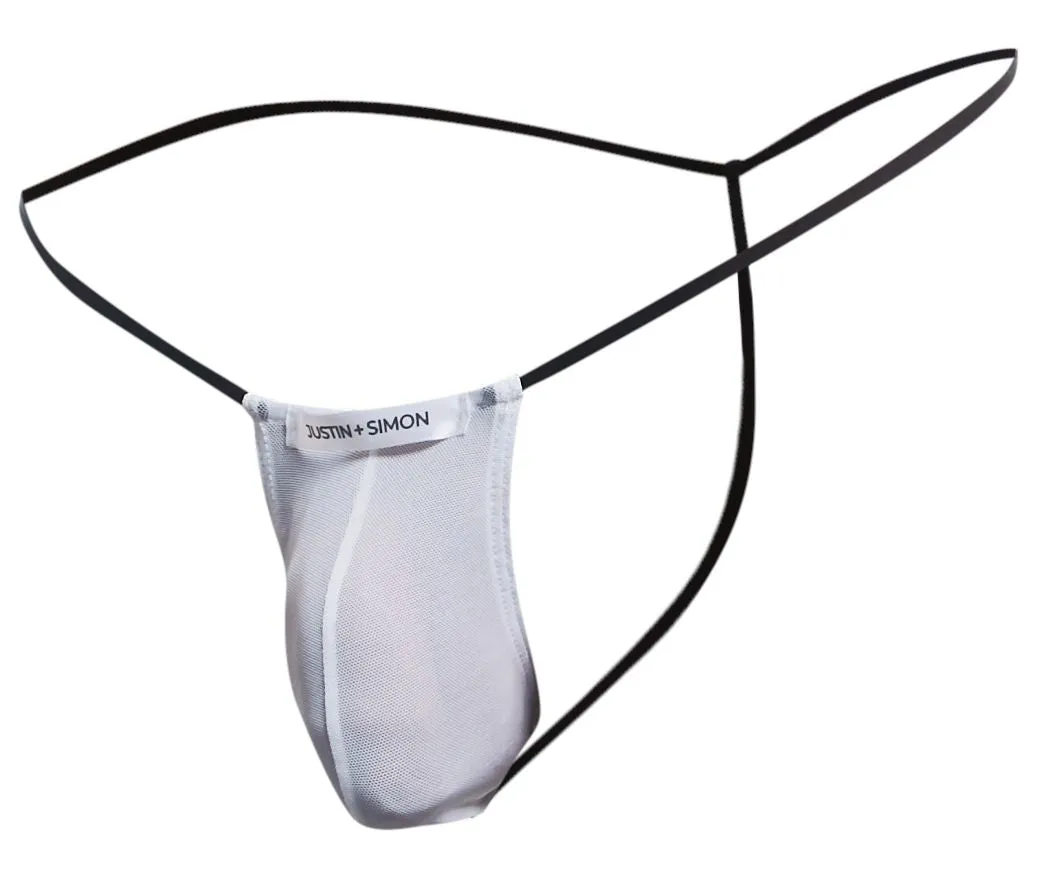 Bekleidung_Justin   Simon_Herrenunterwäsche JUSTIN SIMON XSJ02 Klassischer G-String Farbe Weiß Mesh