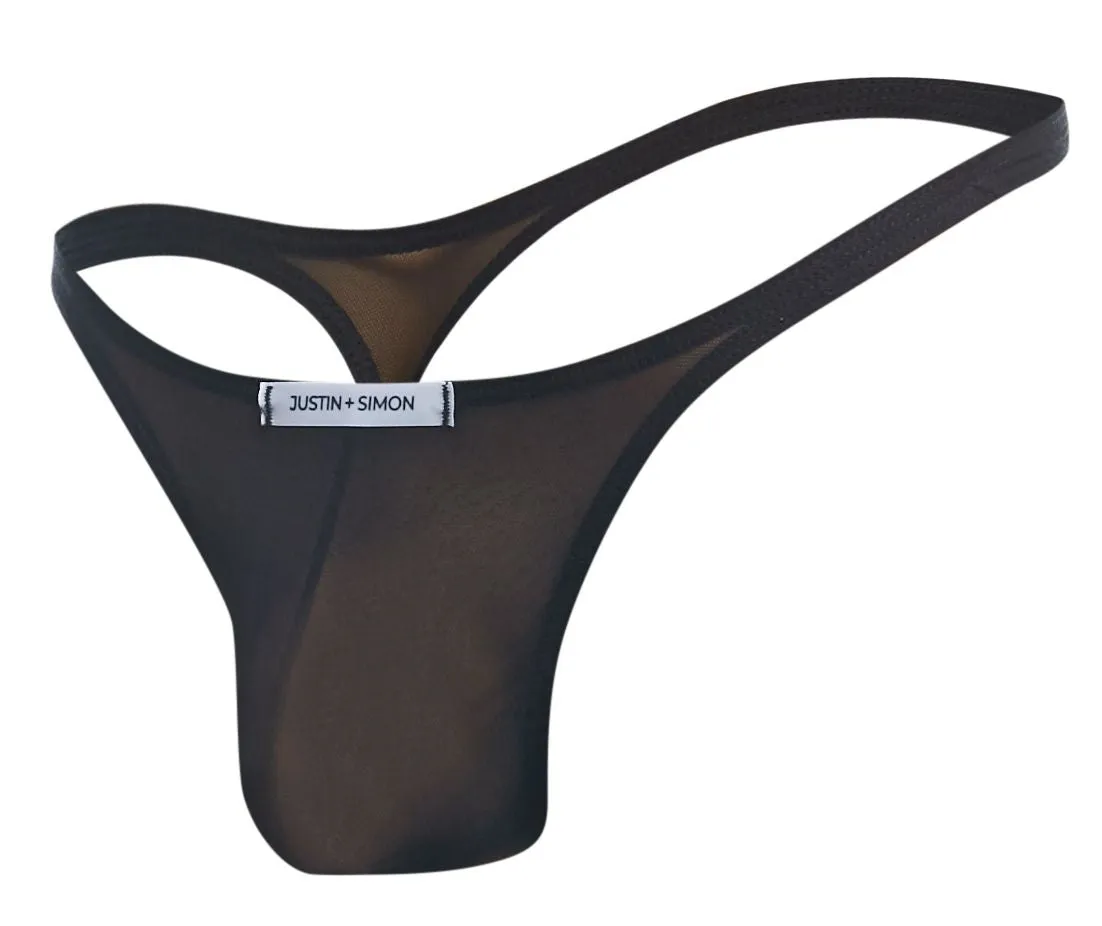 Bekleidung_Justin   Simon_Herrenunterwäsche JUSTIN SIMON XSJ03 Klassische Tangas Farbe Schwarz Mesh