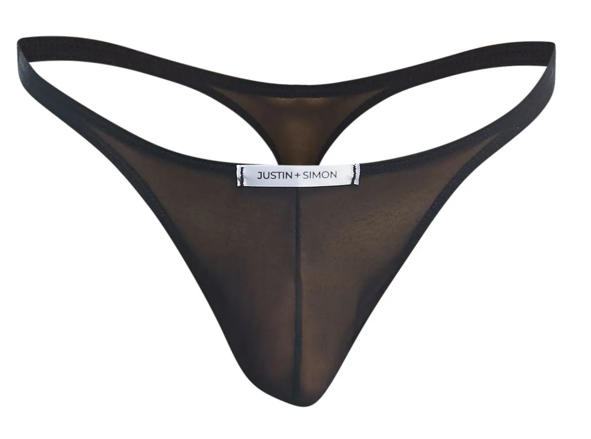 Bekleidung_Justin   Simon_Herrenunterwäsche JUSTIN SIMON XSJ03 Klassische Tangas Farbe Schwarz Mesh