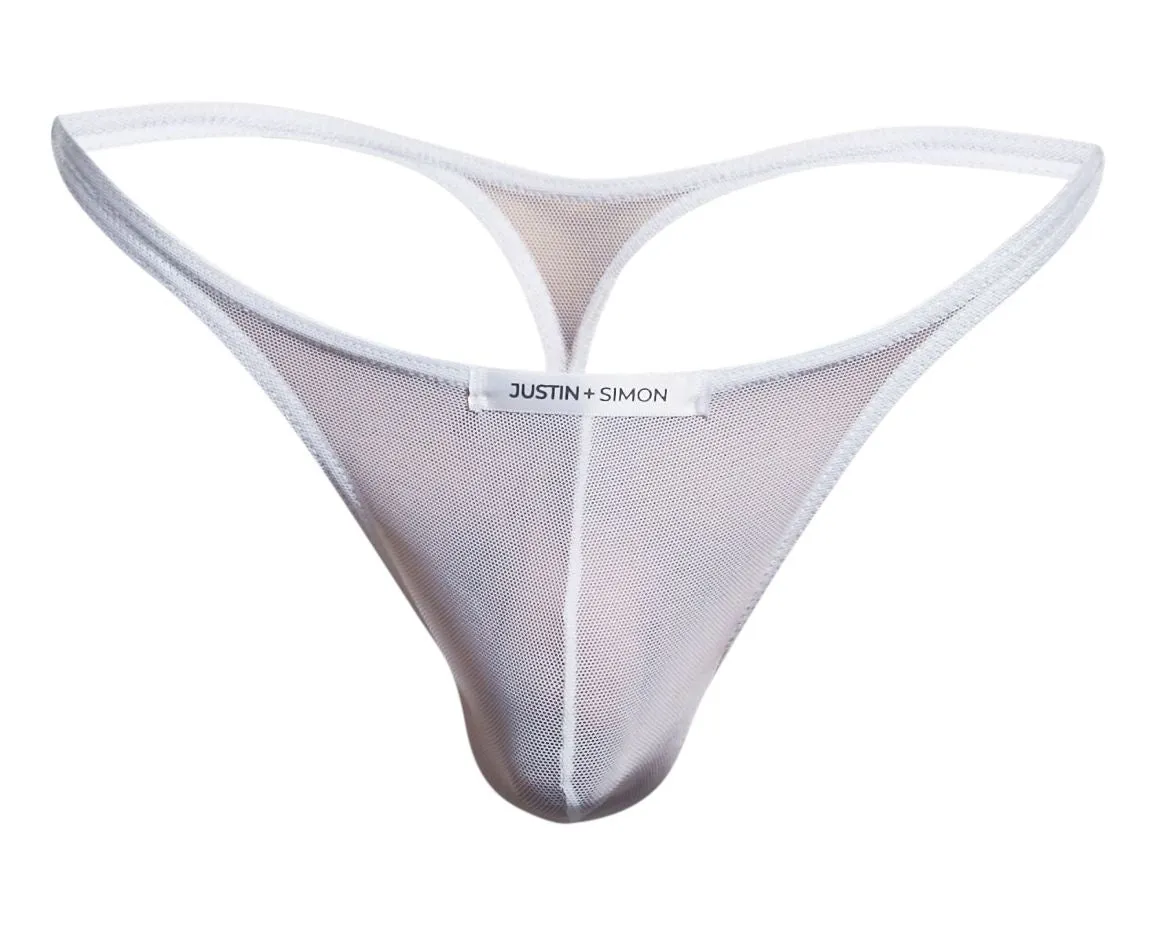 Bekleidung_Justin   Simon_Herrenunterwäsche JUSTIN SIMON XSJ03 Klassische Tangas Farbe Weiß Mesh