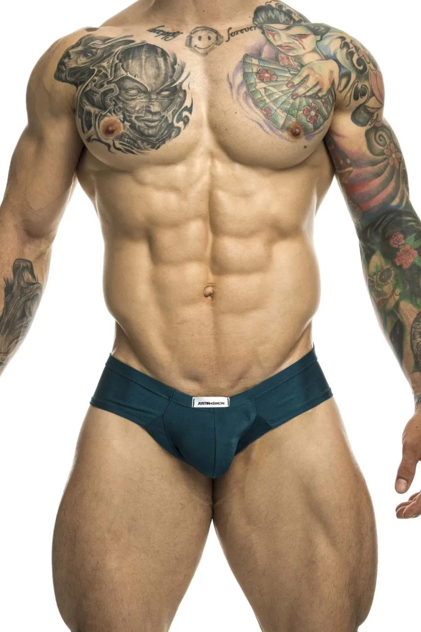 Bekleidung_Justin   Simon_Herrenunterwäsche JUSTIN SIMON XSJ22 Cheek Briefs Farbe Opalgrün