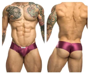 Bekleidung_Justin   Simon_Herrenunterwäsche JUSTIN SIMON XSJ22 Cheek Slips Farbe Weinrot