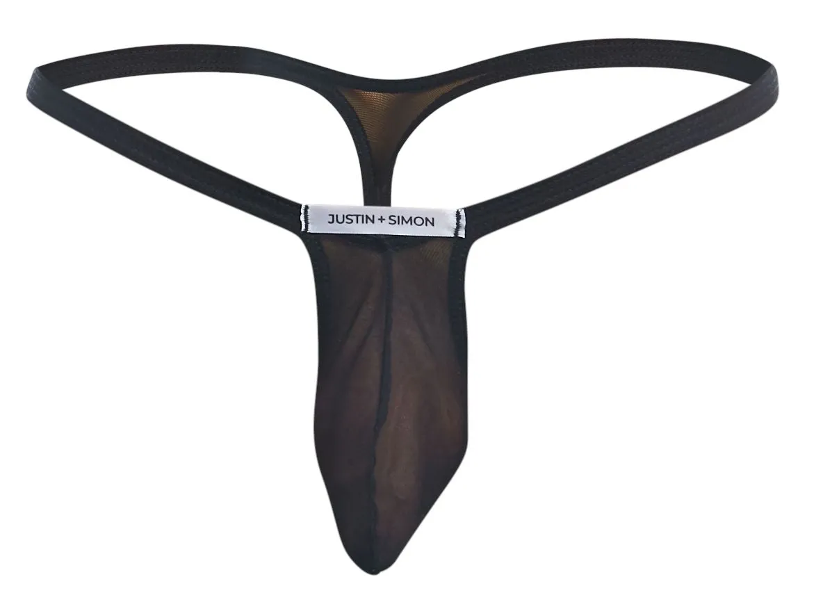 Bekleidung_Justin   Simon_Herrenunterwäsche JUSTIN SIMON XSJBU02 Ausbeulende Tangas Farbe Schwarz Mesh