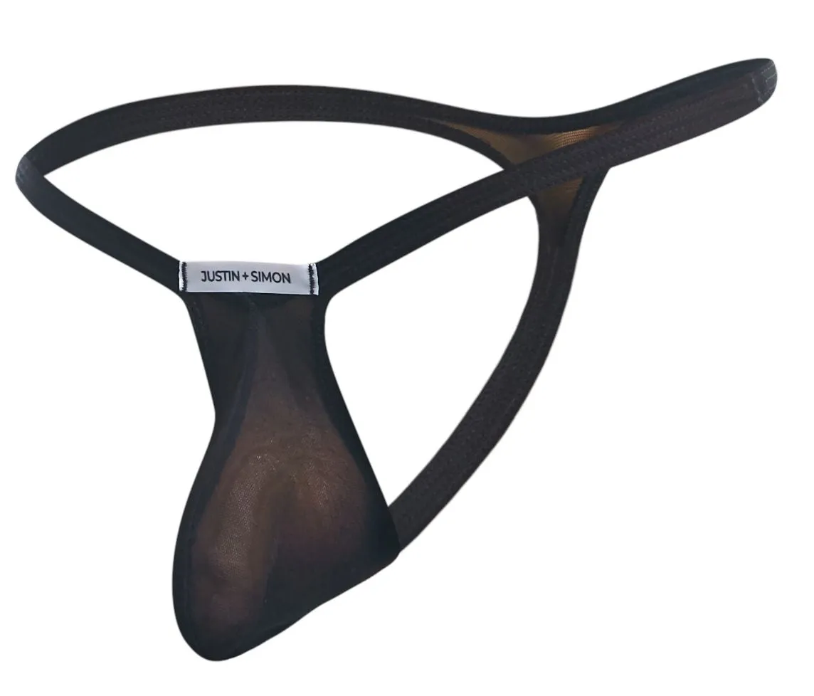 Bekleidung_Justin   Simon_Herrenunterwäsche JUSTIN SIMON XSJBU02 Ausbeulende Tangas Farbe Schwarz Mesh