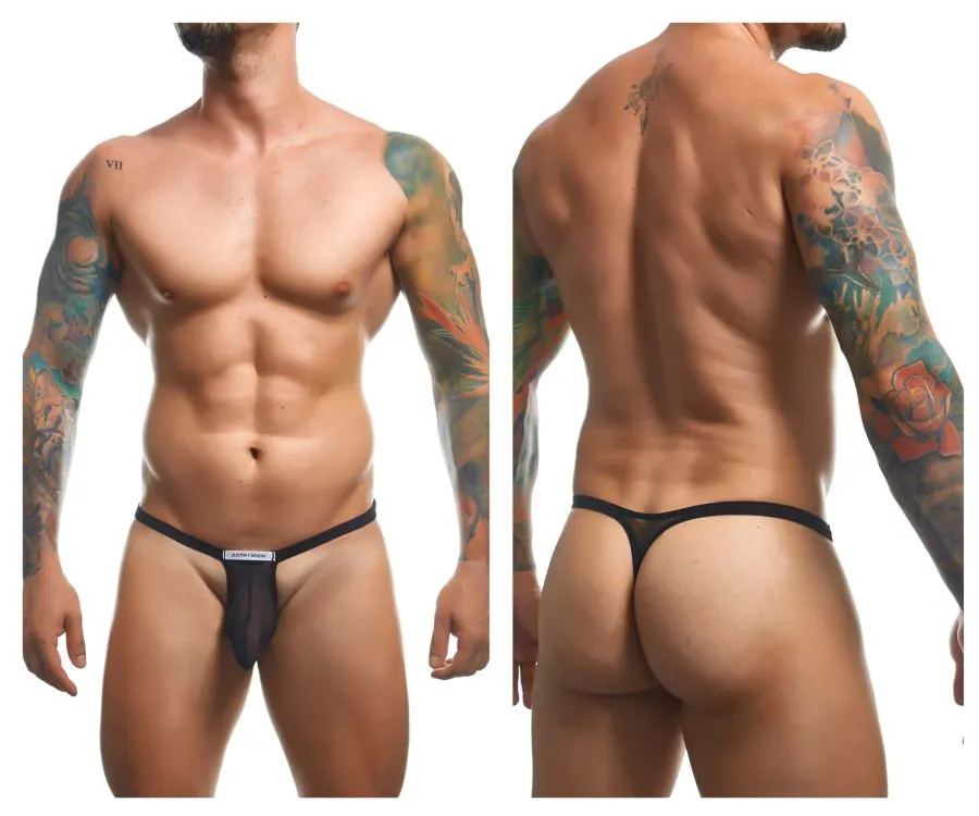 Bekleidung_Justin   Simon_Herrenunterwäsche JUSTIN SIMON XSJBU02 Ausbeulende Tangas Farbe Schwarz Mesh