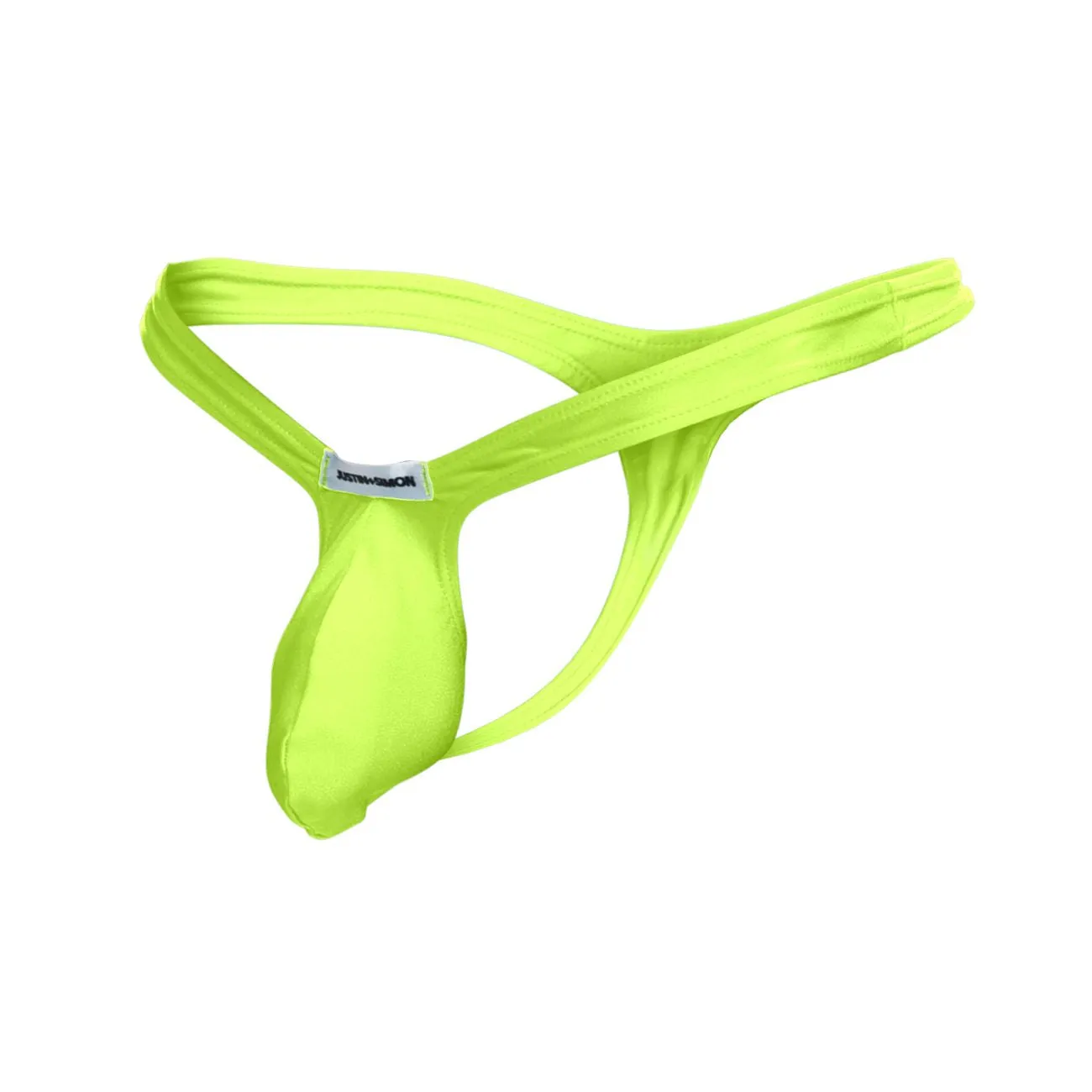 Kleidung_Justin   Simon_Herrenunterwäsche JUSTIN SIMON XSJBU02 String-Tanga mit Hervorhebung Farbe Neon Grün