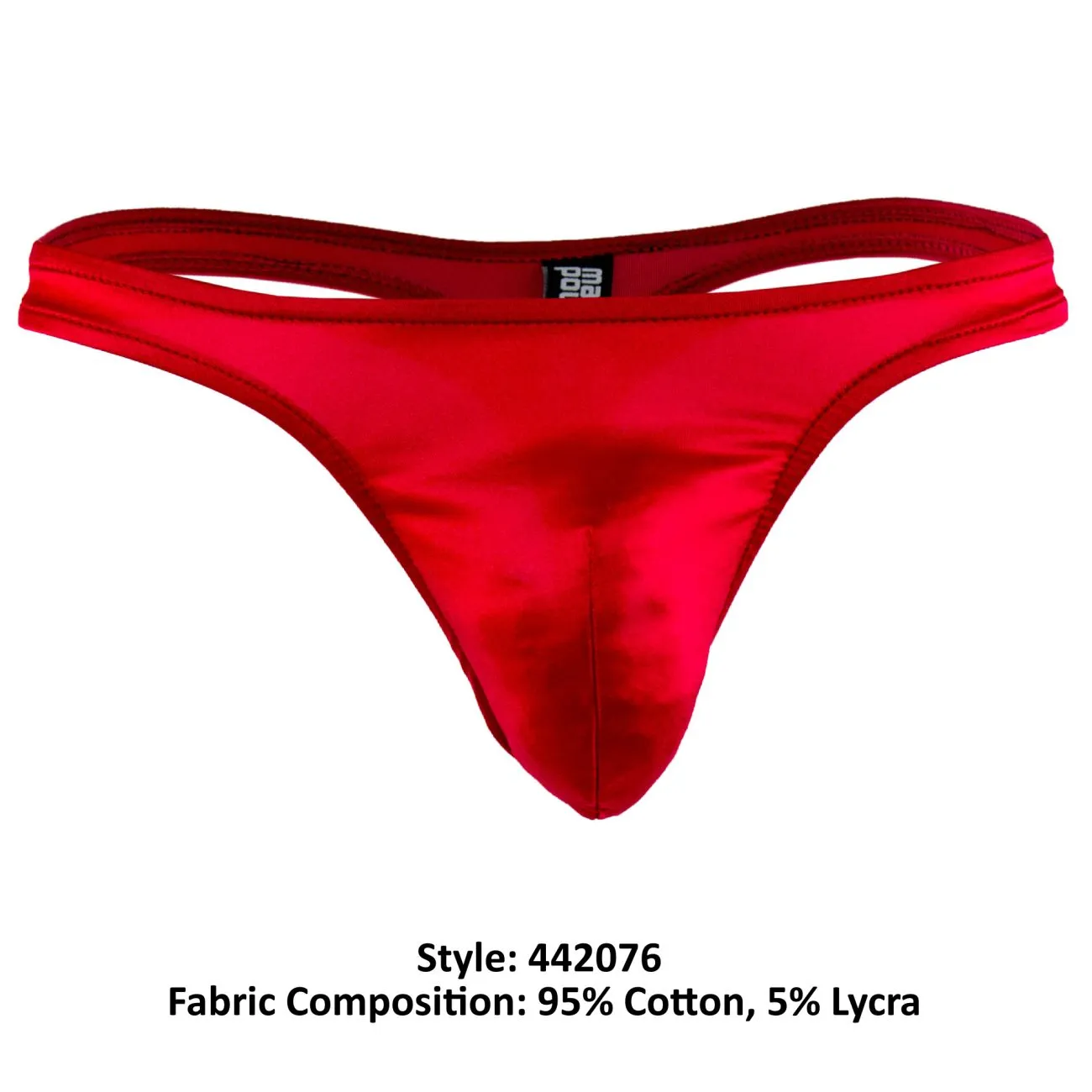 Bekleidung_Herren Power_Herrenunterwäsche Male Power 442076 Satin Lycra Bong Tanga Farbe Rot